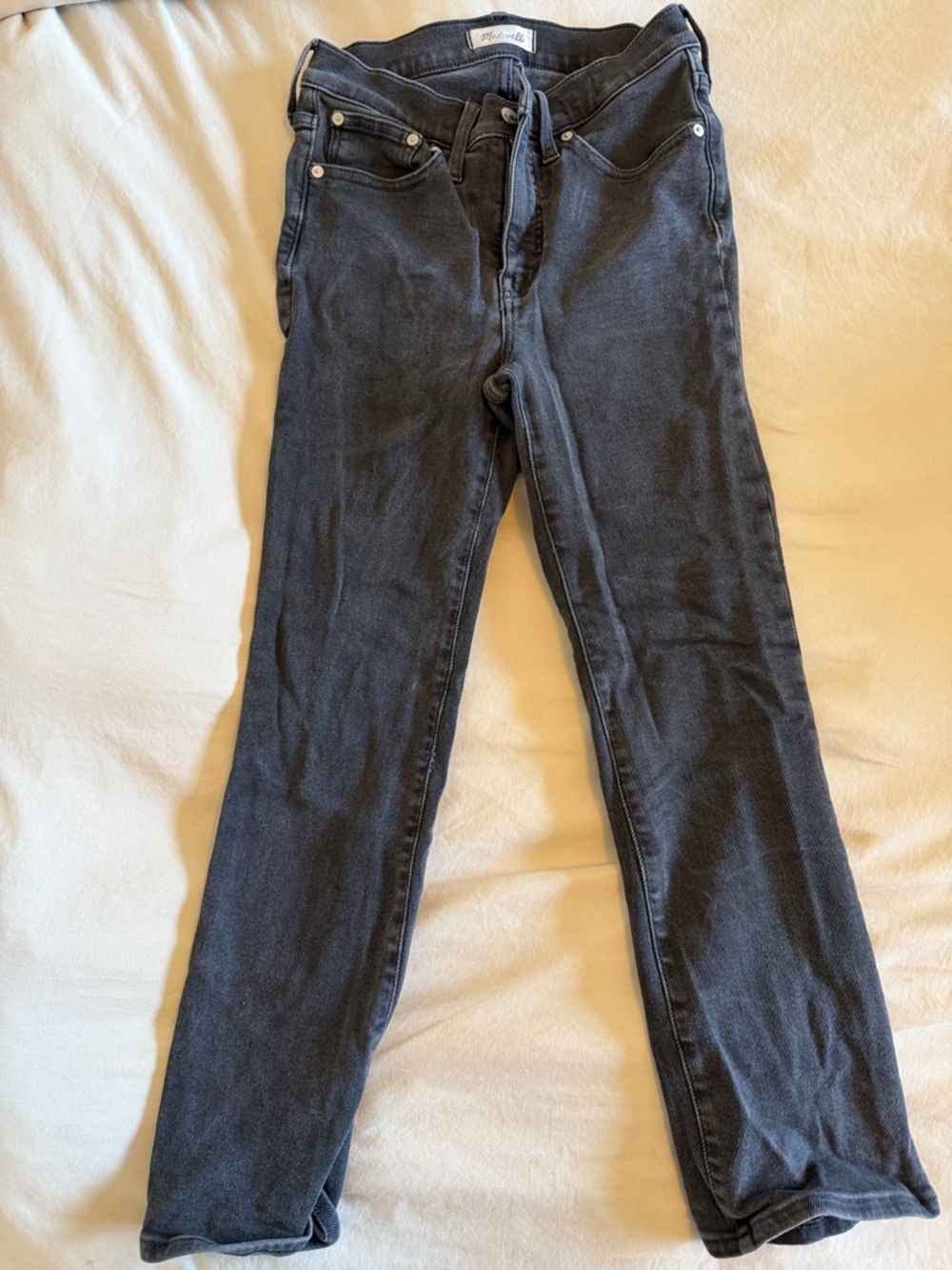 Women’s MadeWell Dark Gray/Black Straight-Leg Jeans